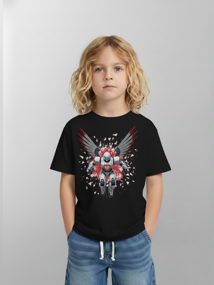 Czarna Koszulka "Skrzydła Wolności"