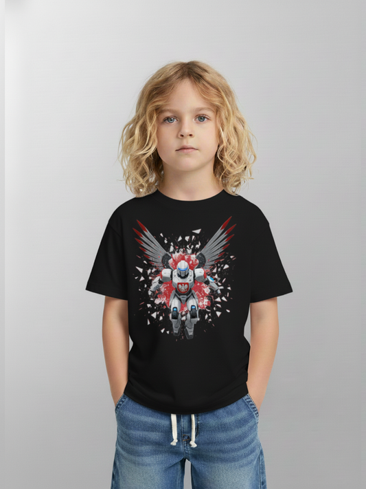 Czarna Koszulka "Skrzydła Wolności"